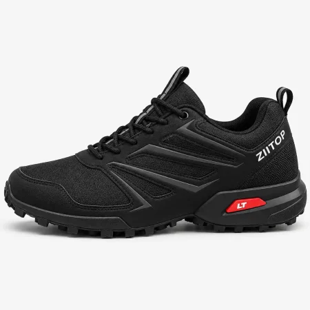 Men's Black Patterned Trail Shoes