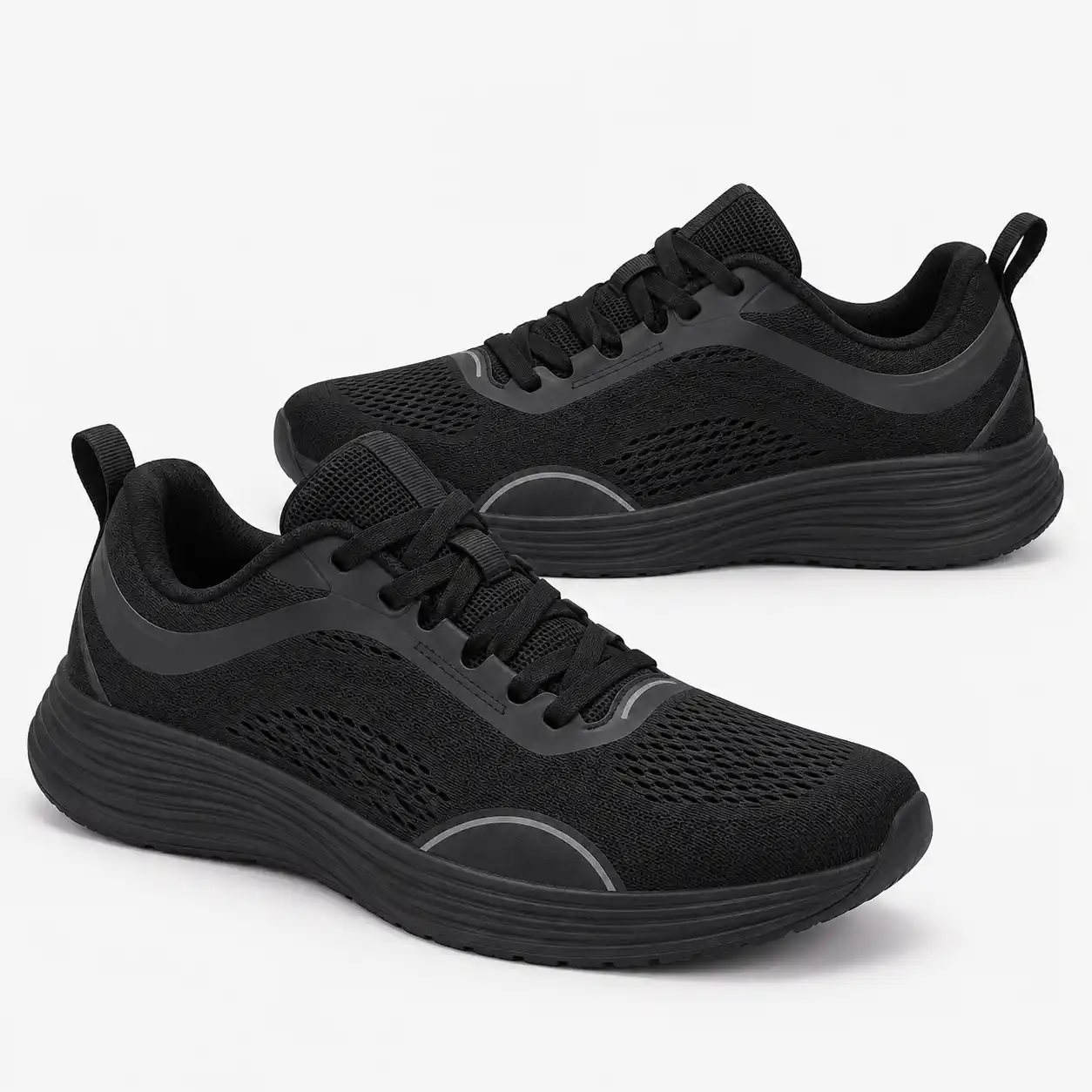 Men's Black Wide Toe Box Shoes - Image 2
