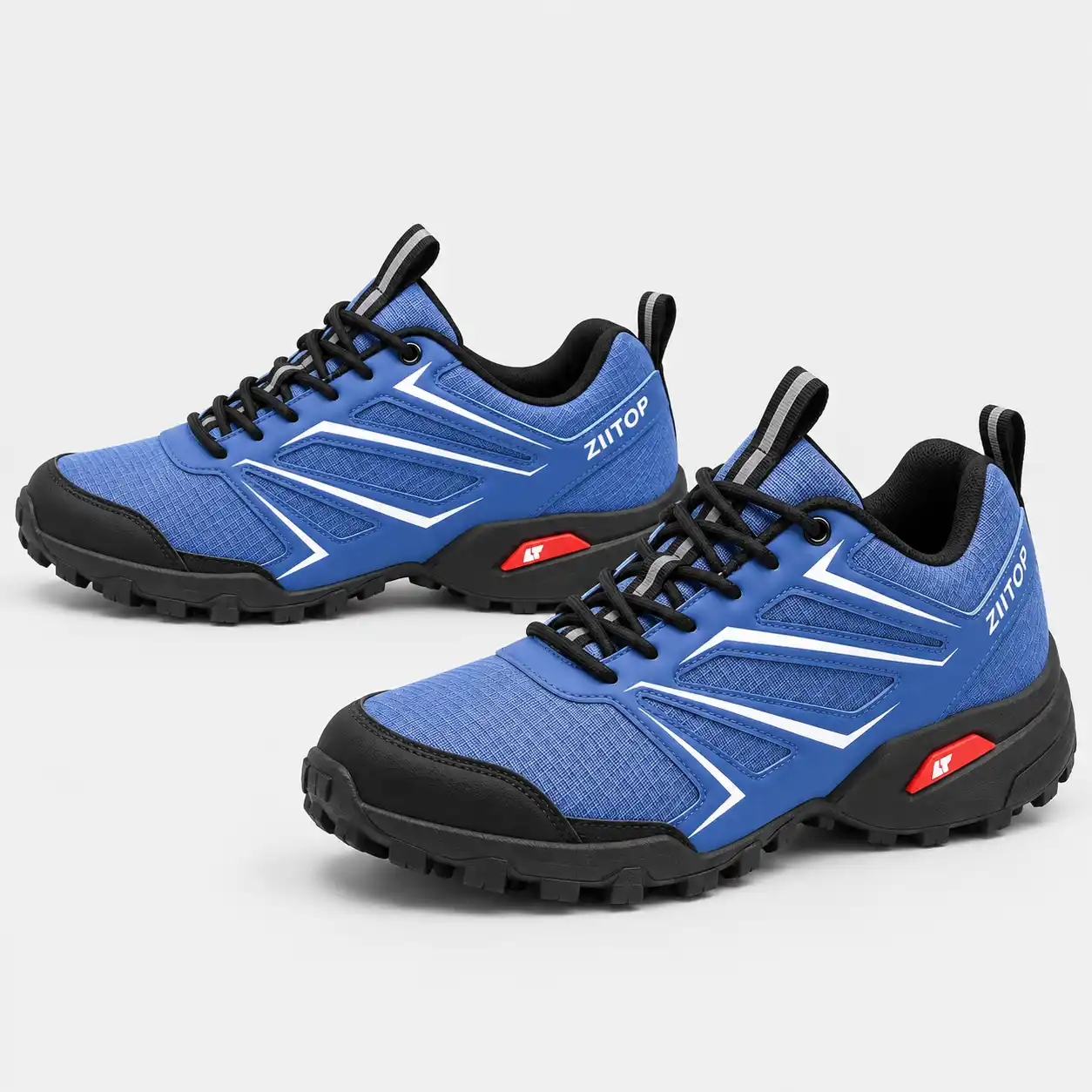 Men's Blue Patterned Trail Shoes - Image 2