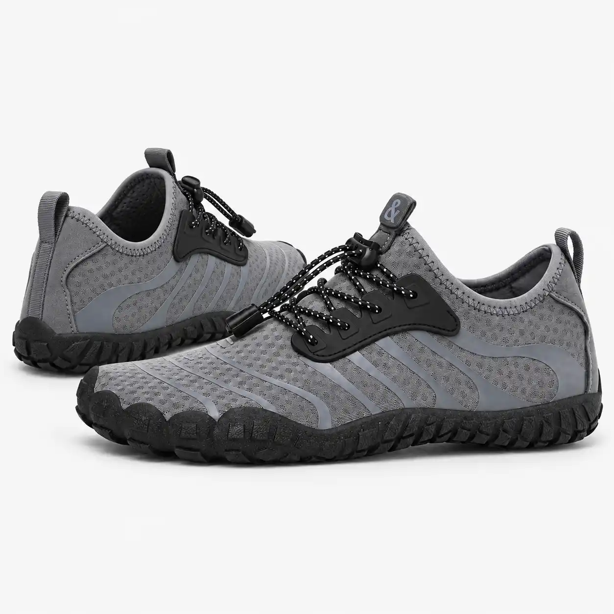 Men's Grey Barefoot Textured Shoes - Image 2