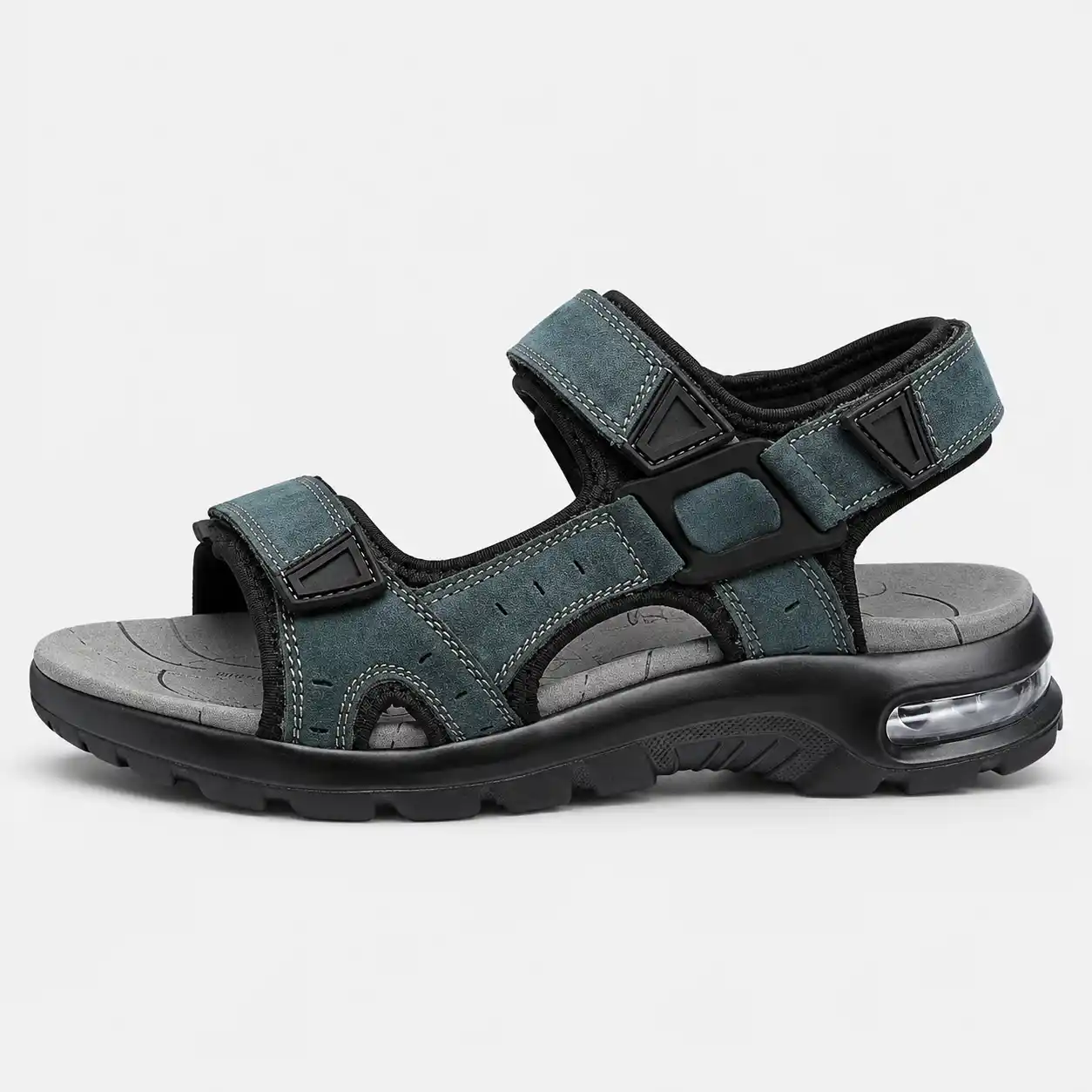 Men's Grey Blue Multi Strap Sandals