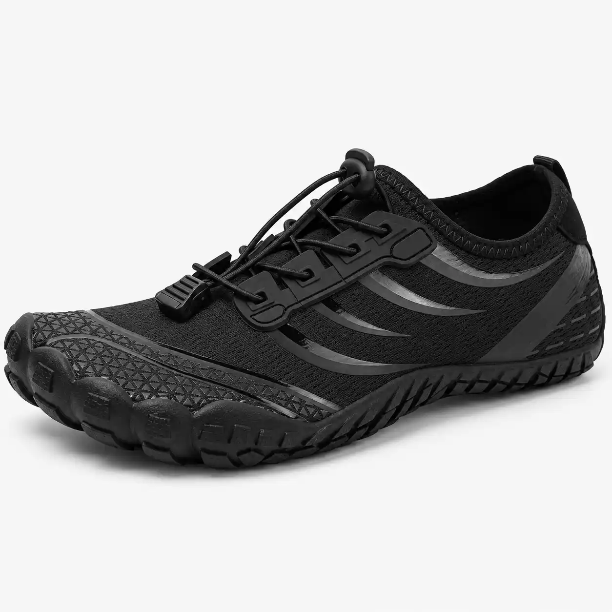 Men's Black Barefoot Textured Shoes