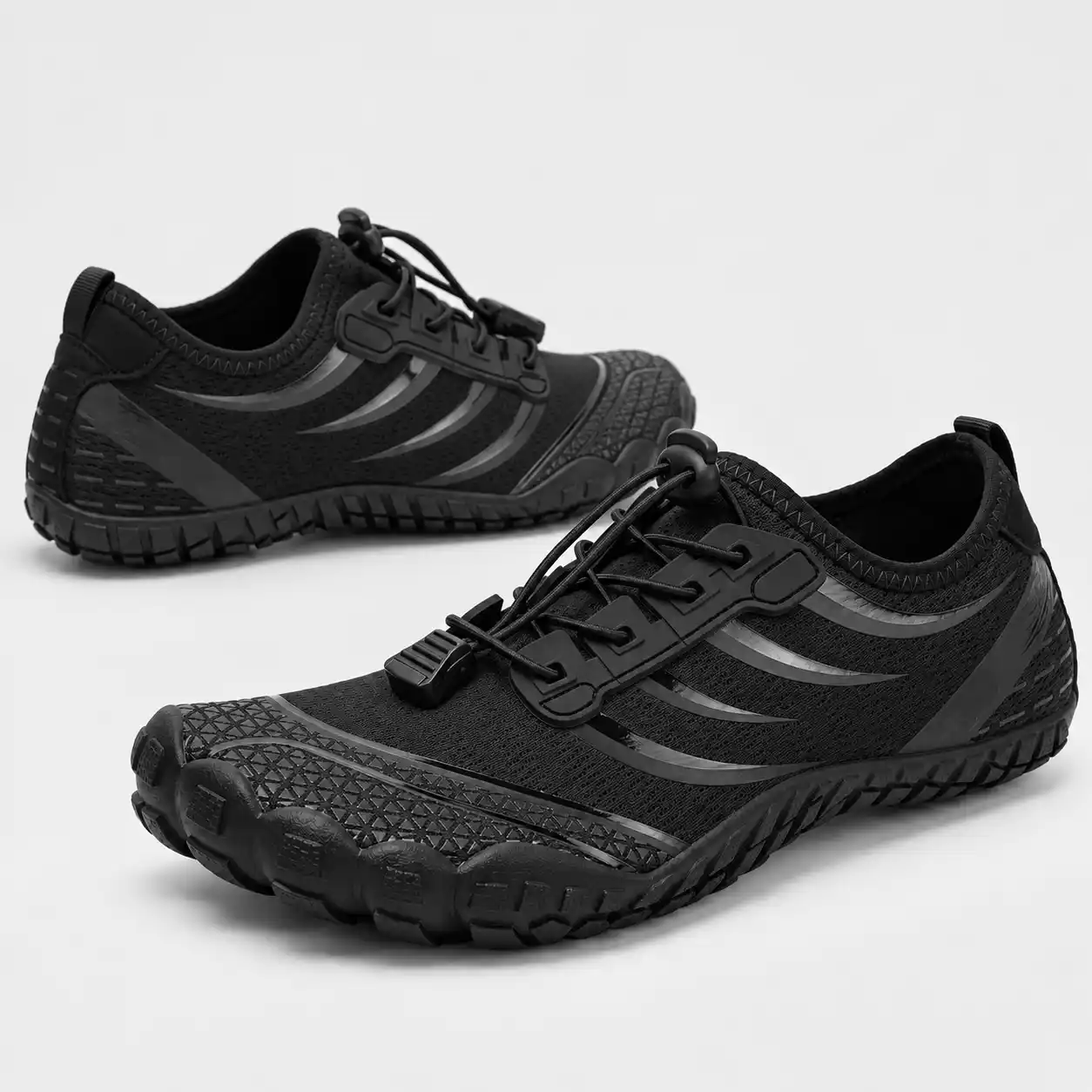 Men's Black Barefoot Textured Shoes - Image 2